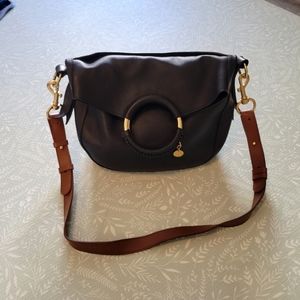 SEE BY CHLOE Convertible Leather Crossbody Bag - Color Black